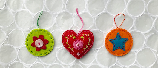 Learn how to stich a cute felt ornament.