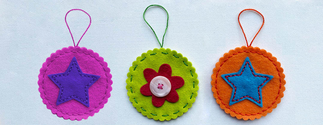 Learn how to stich a cute felt ornament.